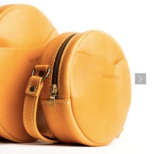 Almost Perfect Sunflower Round Portland Leather Bag